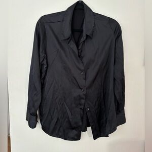 Black satin blouse
